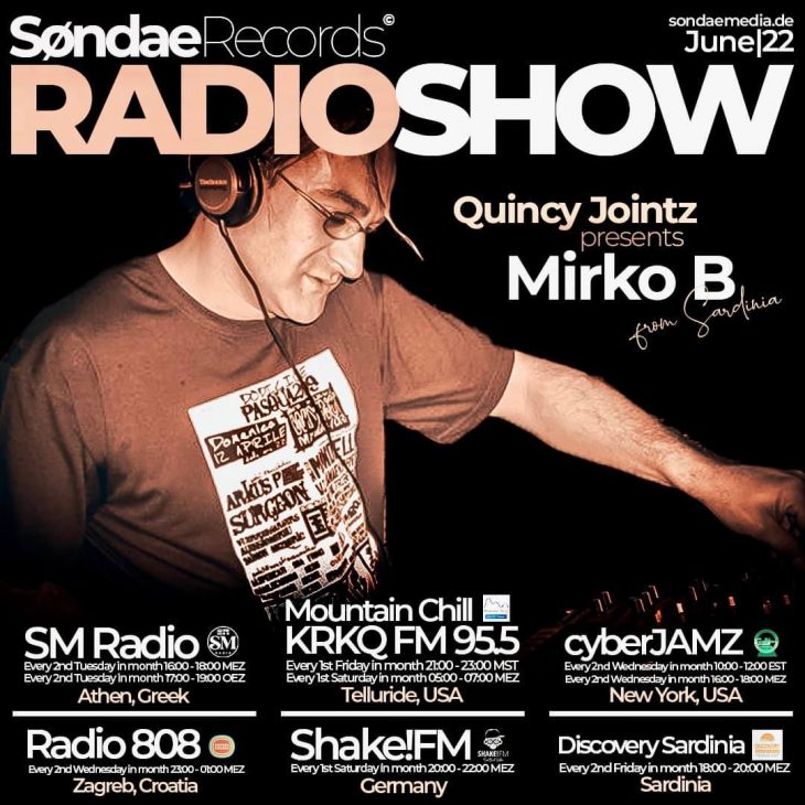 DISCOVERY SARDINIA RADIO SPECIAL W/ SØNDAE RECORDS RADIOSHOW : QUINCY JOINTZ FEAT. MIRKO B